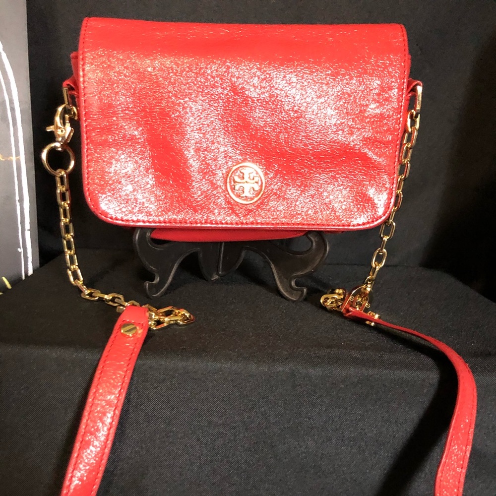Tory Burch Red Crossbody Leather Bag